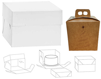 scatole per pasticceria e box per torte